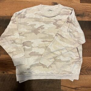 American Eagle Outfitters Camouflage Sweatshirt -Tan and Cream